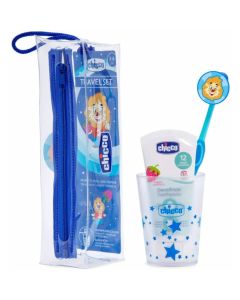Set cuidado oral cepillo + pasta 3-6 años azul