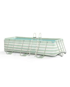 Piscina Luxe Old Green Striped SE Frame Pool - 400x200x100cm