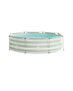 Piscina Luxe Old Green Striped SE Frame Pool - 305x76 cm