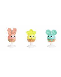 Set 3 Sonajero Mordillo Ventosa - Granja pastel Hape