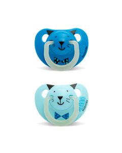 Chupete anat silicona 6-18M (x2uds) nocturno azul Suavinex