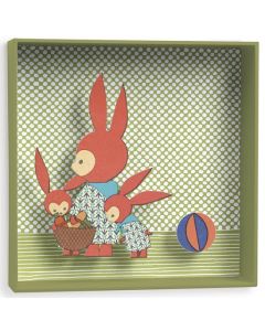 Family Rabbit - 18,5X18,5X4Cm Little Big Room By Djeco