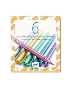 6 Metallic Markers Design By By Djeco