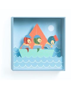Penguin Sailors - 18,5X18,5X4Cm Little Big Room By Djeco