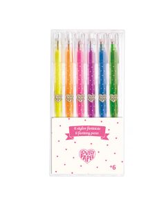 6 Neon gel pens Djeco