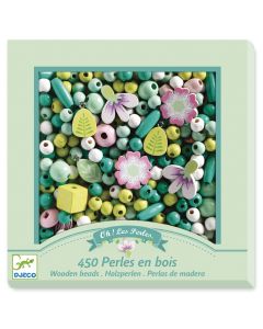 Wooden Beads, Leaves And Flowers Design By By Djeco