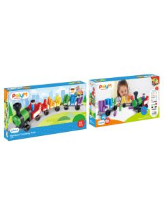 Juego Construccion - Tren arcoiris POLYM