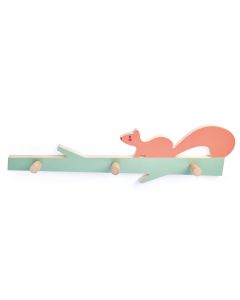 Perchero de pared Forest Squirrel Hooks Tender Leaf