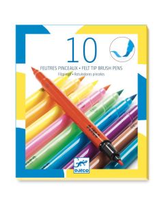 10 Felt Brushes - Pop Colours  Design By By Djeco