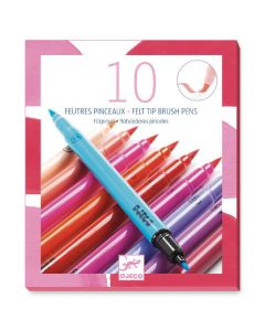 10 Felt Brushes - Sweet  Design By By Djeco