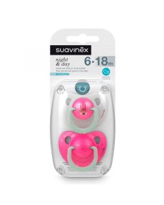 Chupete Anatómico silicona 6-18M (X2Uds) Nocturno Conejo Sua