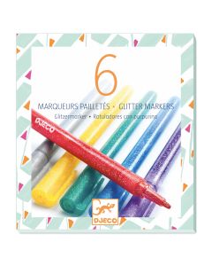 6 Glitter Markers Design By By Djeco