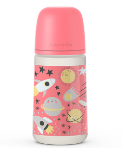 Biberón 270Ml Sx Pro 3-6M M Space Rosa Silicona Suavinex