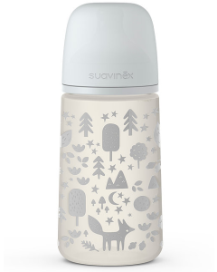 Biberón 270Ml Sx Pro 3-6M M Fox Gris Silicona Suavinex
