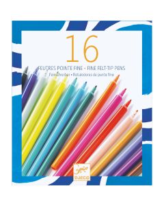 16 thin markers Design by by Djeco