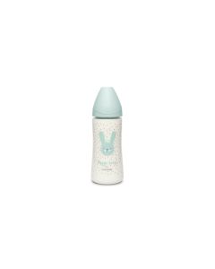 Biberón Pa 360Ml Fisio. +4M  Flujo L Conejo Verde Silicona S
