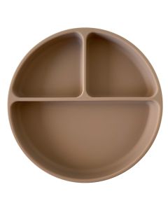 Plato con divisiones y ventosa Taupe Storki