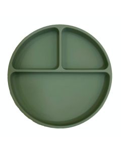 Plato con divisiones y ventosa Sage verde Storki
