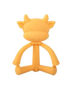 Mordillo silicona vaca mustard (mostaza) Storki