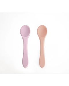 Cucharas x 2 silicona rosado y lavanda Storki