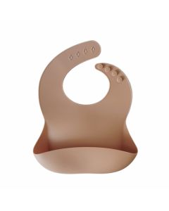 Babero silicona Apricot durazno Storki