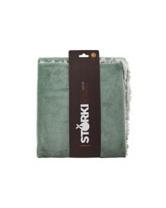 Manta verde y beige Storki