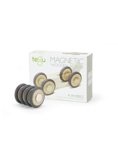 Tegu Magnetic Wooden Wheels - Pack Of 4 Tegu