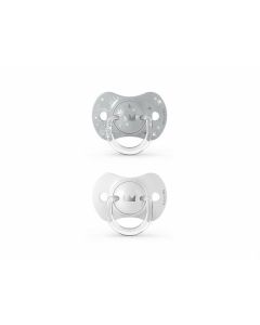 Chupete Fisio. Sx Pro 0-6M (X2Uds) Corona Gris Silicona Suav