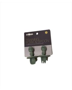 Cubiertos de aprendizaje silicona Verde Storki