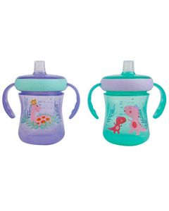 Vaso con asa x 2 violeta y verde First years