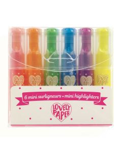 6 Neon Gel Fluo Highlighters Lovely Paper