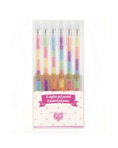 6 Pastel Gel Pens Lovely Paper