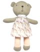 Osita tejida de peluche ocn sonajero rosa Storki