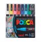 Marcadores 1.3mm x 8 Colores Clásicos Posca